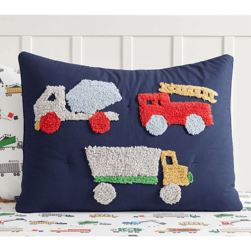 Pottery Barn Kids Candlewick Truck Standard Sham